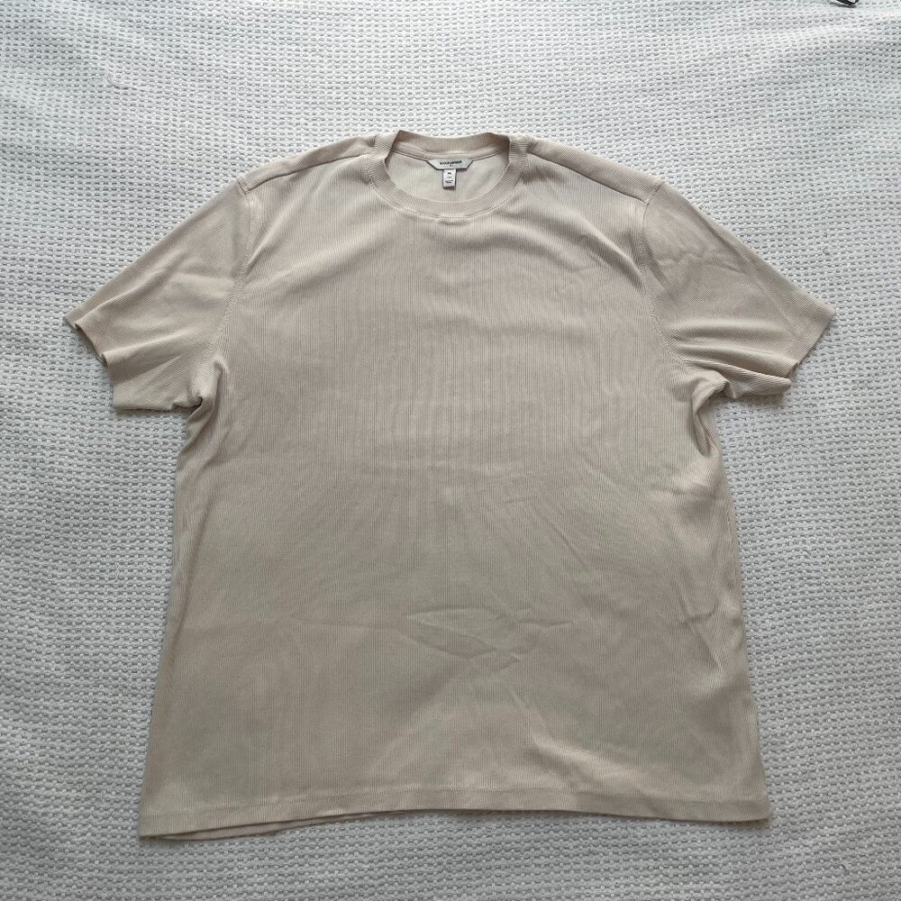 Banana Republic Slim Mini Ribbed T-Shirt - XL Tall - Transition Cream